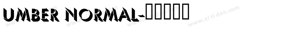 Umber Normal字体转换